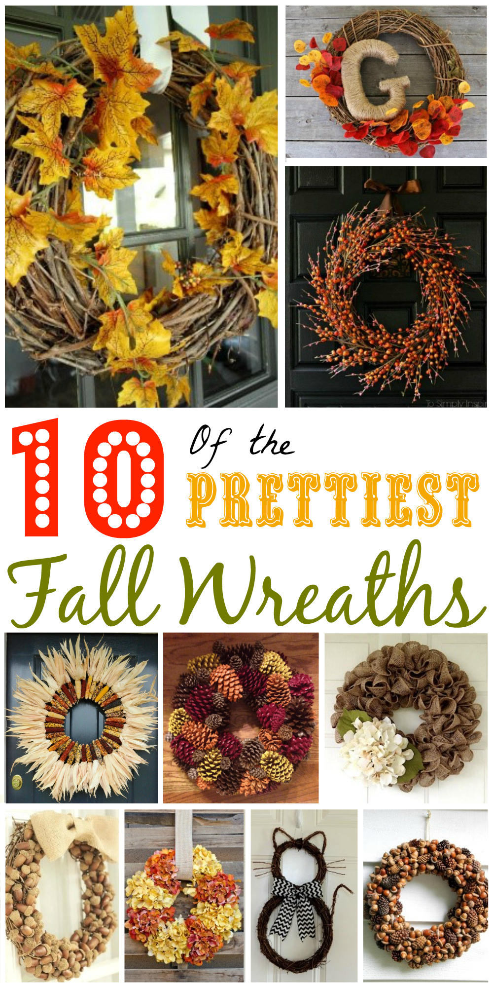 10 of the Prettiest Fall Wreaths for your Home!