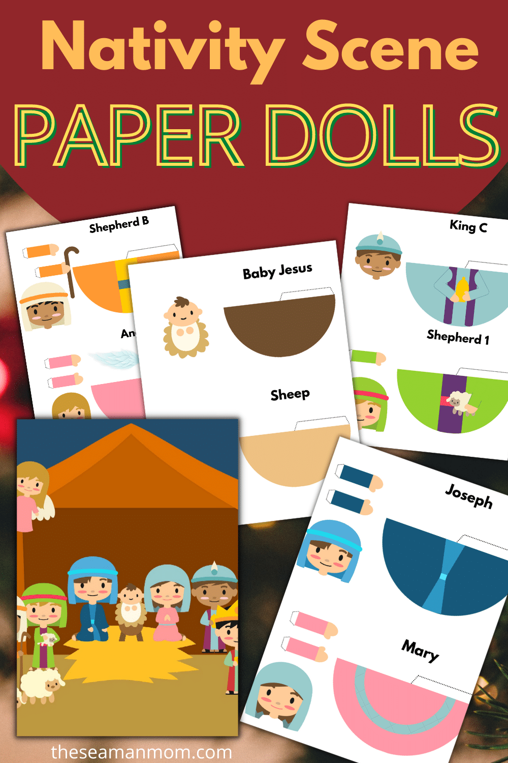 Use puffy fabric paint to add details like buttons and stitching, or stickers and washi tape to make fun patterns. 10 Easy Nativity Printable Paper Dolls Easy Peasy Creative Ideas