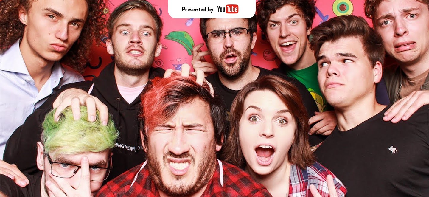 Well-known YouTube content creators taking a group photo
via digiday.com