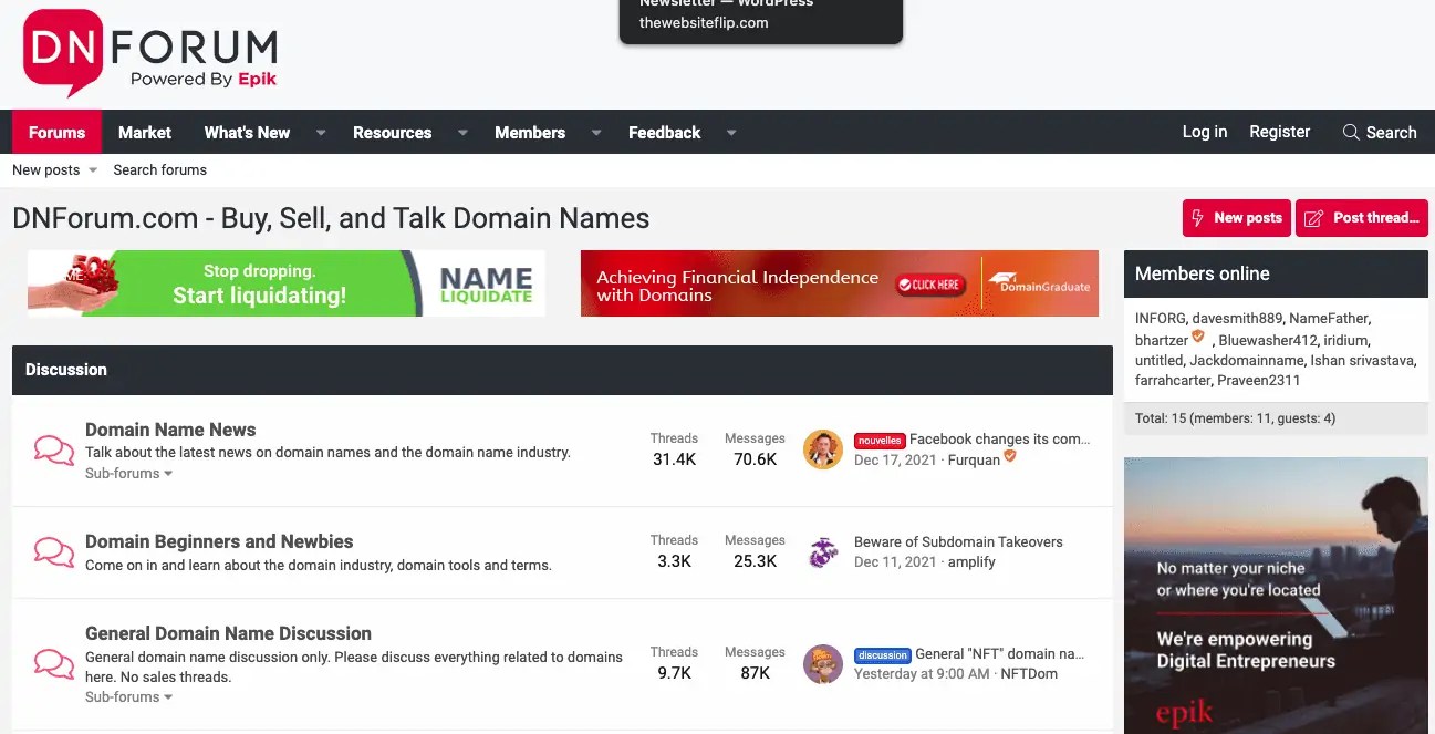 Best Marketplaces and Forums To Sell Domains 7 Dnforum