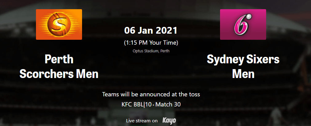See who scored the most goals, cards, shots and more here. Big Bash League 2020 21 Bbl10 Match 30 Perth Scorchers Vs Sydney Sixers Head To Head Stats Point Table Top Players Match Preview Prediction Theweeklysports Com