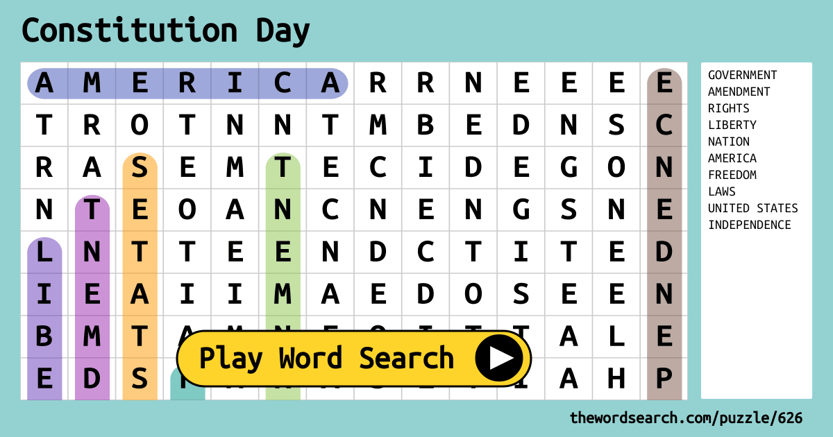 A pdf to word converter does just that: Constitution Day Word Search