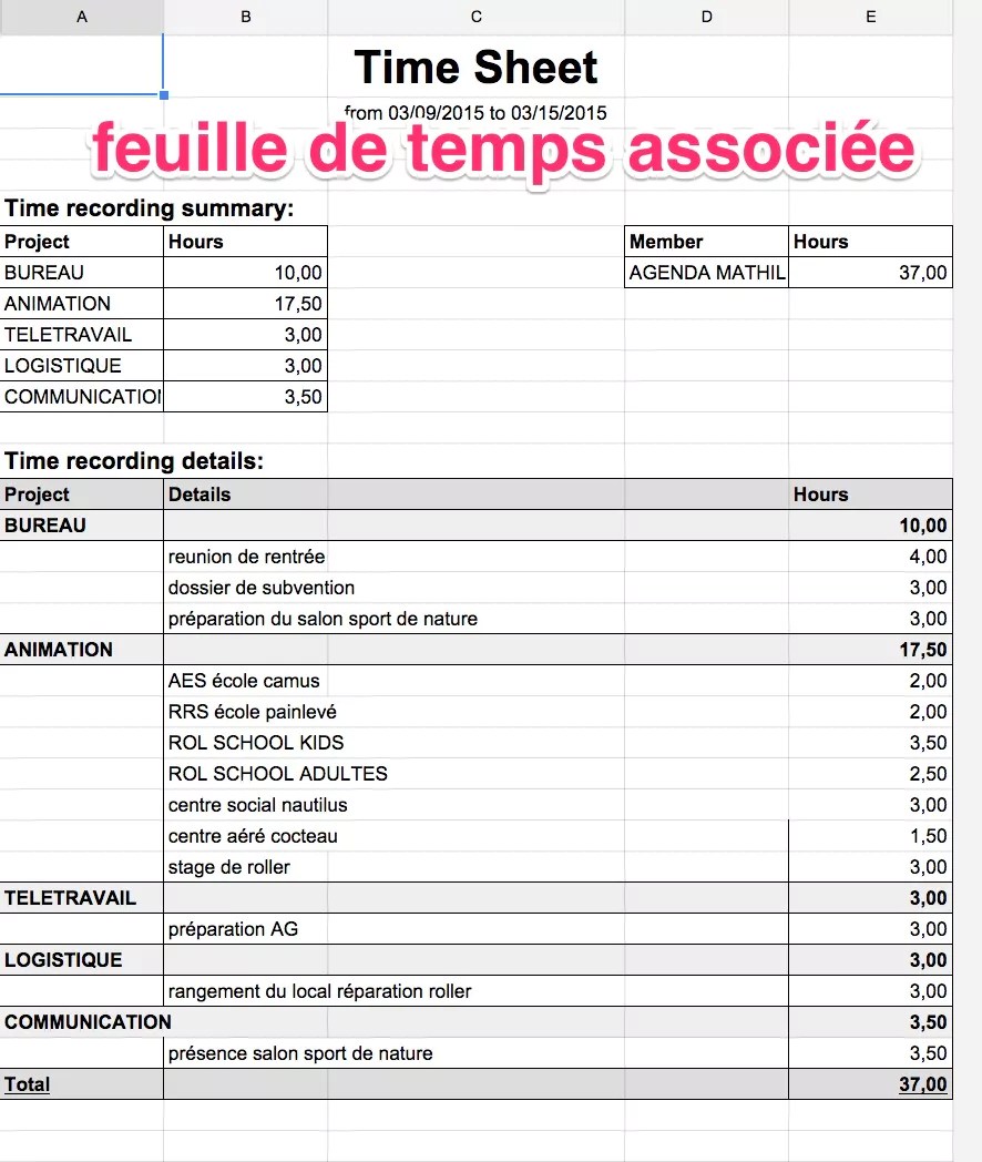Comment calculer les heures de travail? Timesheet Utilise Votre Agenda Google Comme Un Outil D Enregistrement Du Temps Numeriblog