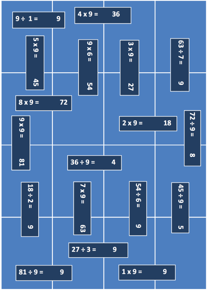 more maths and numeracy jigsaw puzzles multiplication and division
