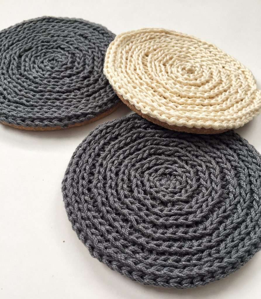 Plus, the are made in cotton, which makes them super absorbent for catching any drips. How To Crochet Knit Like Coasters With Cork Backing This Pixie Creates