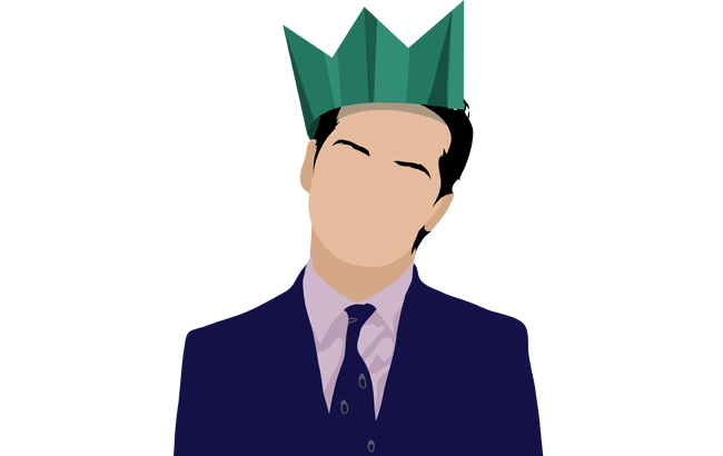 Christmas Cracker gif with Moriarty in a paper crown
