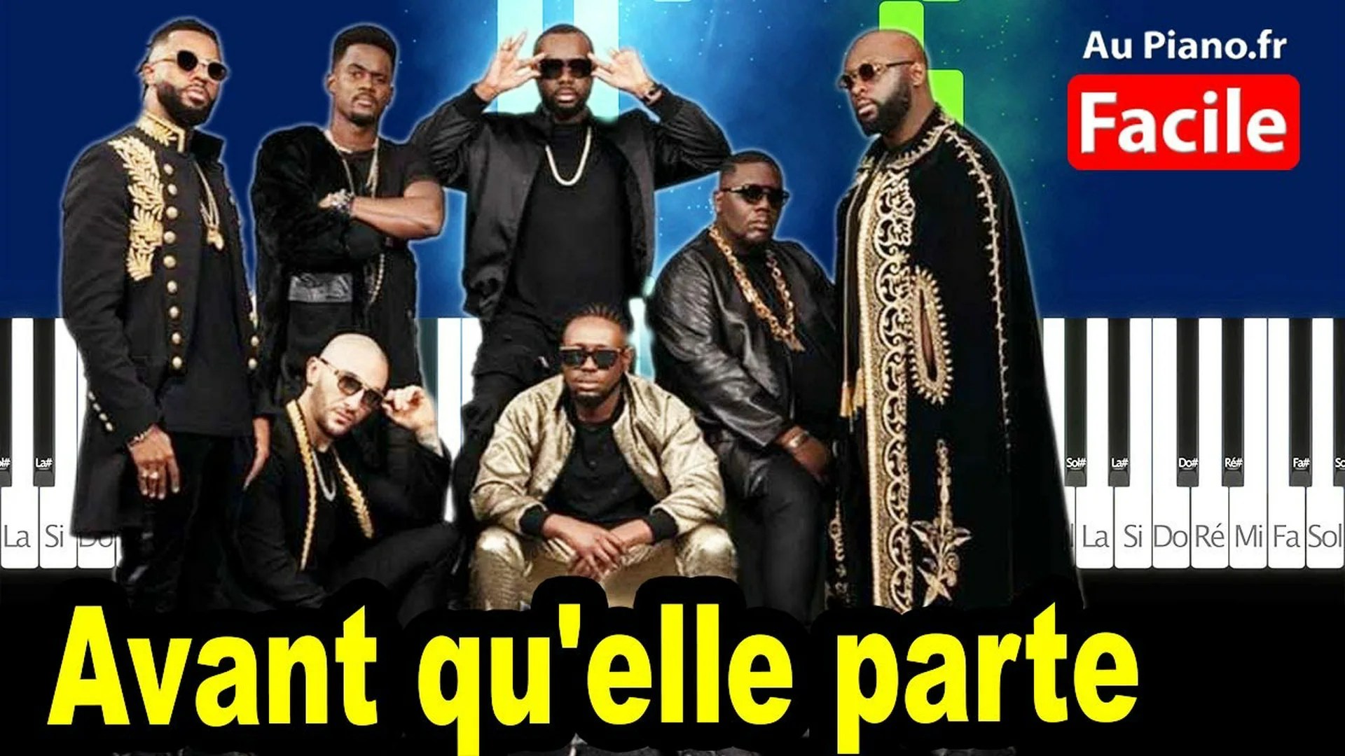 Sexion d&rsquo;Assaut – Avant qu&rsquo;elle parte – Piano Facile (AuPiano.Fr)
