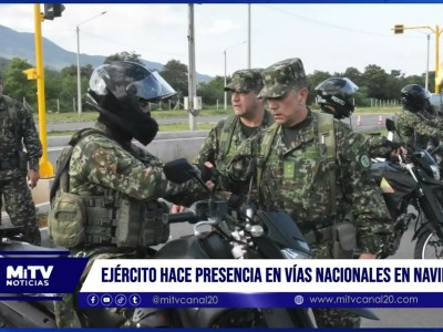 Ejército hace presencia en vías nacionales en navidad
