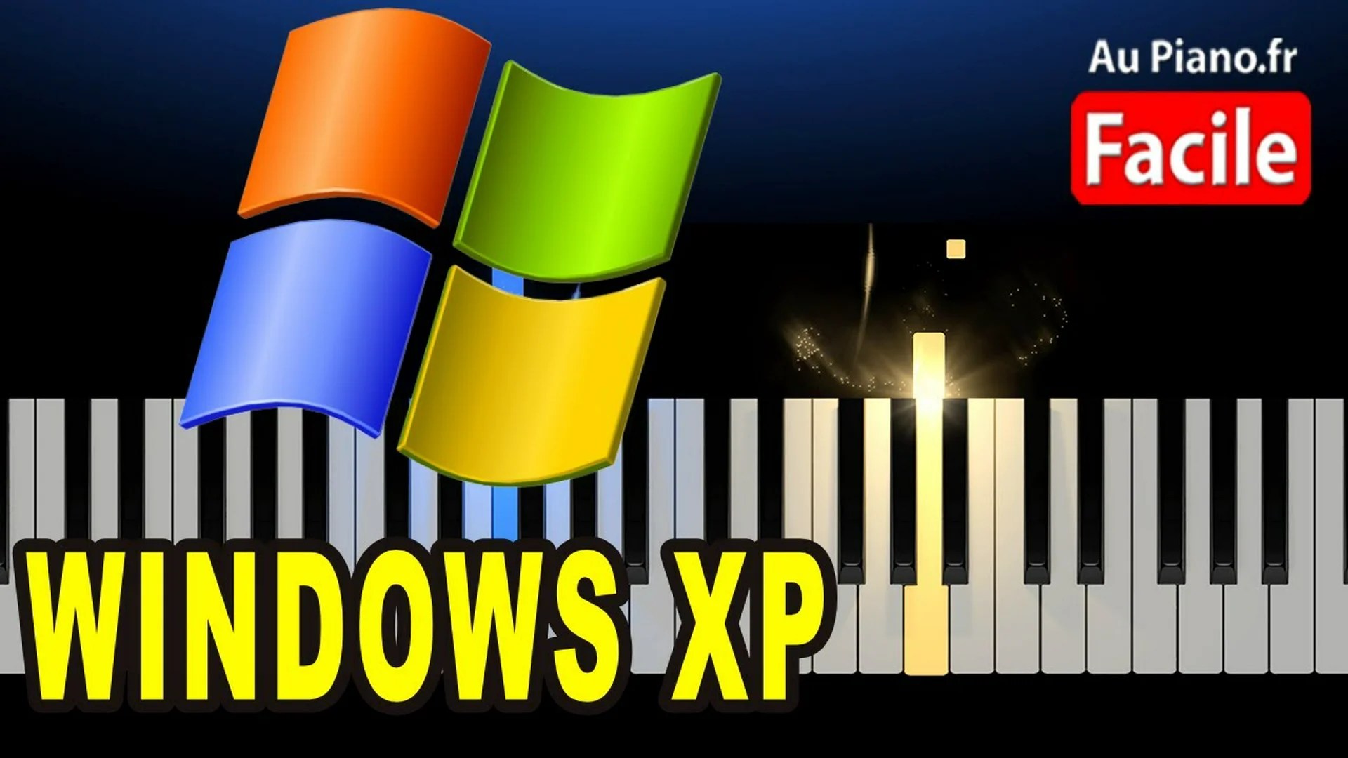 Windows XP Startup & Shutdown Piano Tuto Facile (Au Piano.fr)