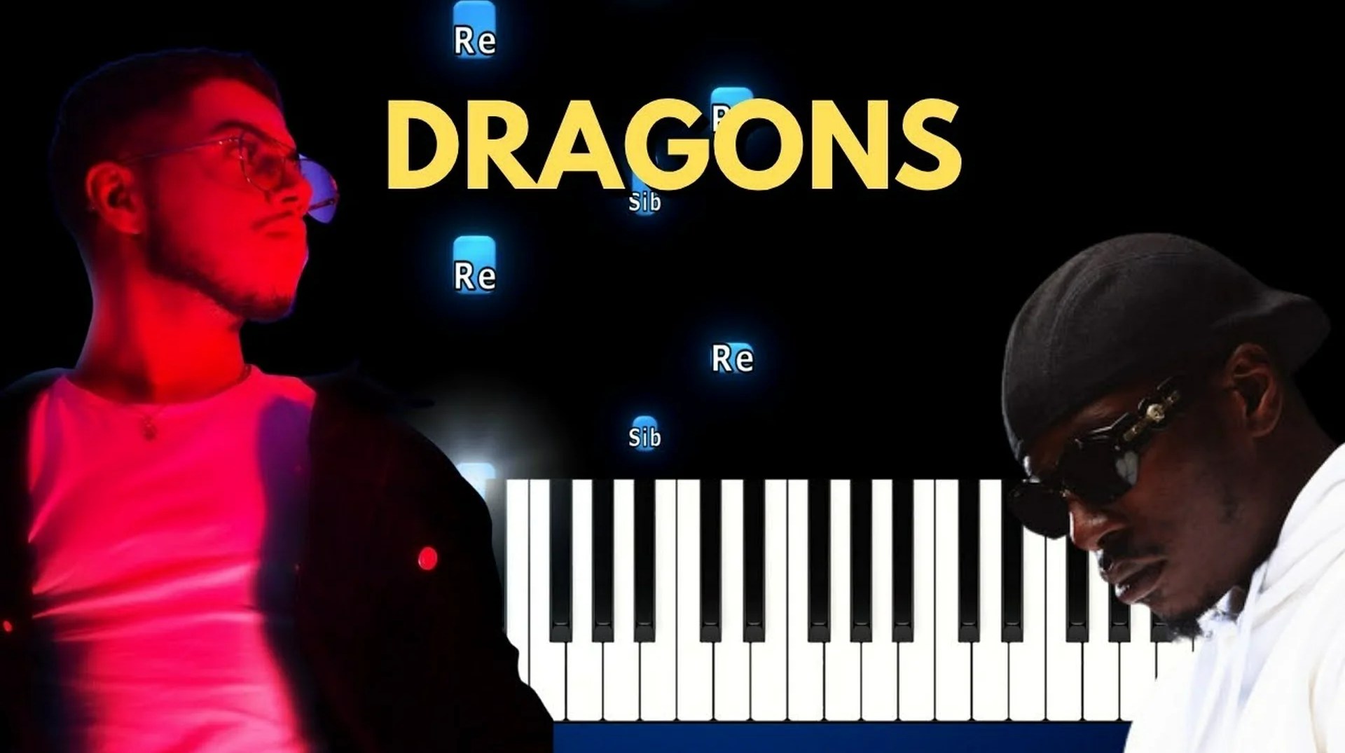 Hamza x Werenoi – DRAGONS | Piano Cover Tutorial FACILE (Rap)