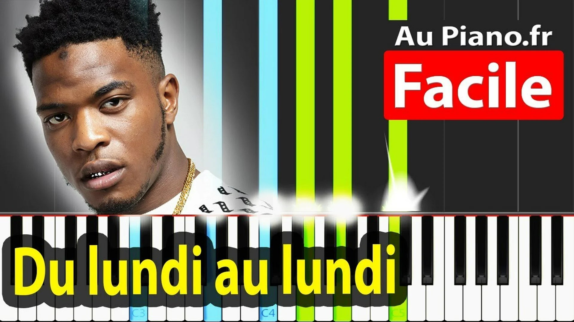 Niska Du lundi au lundi Piano Facile Tuto Cover Paroles