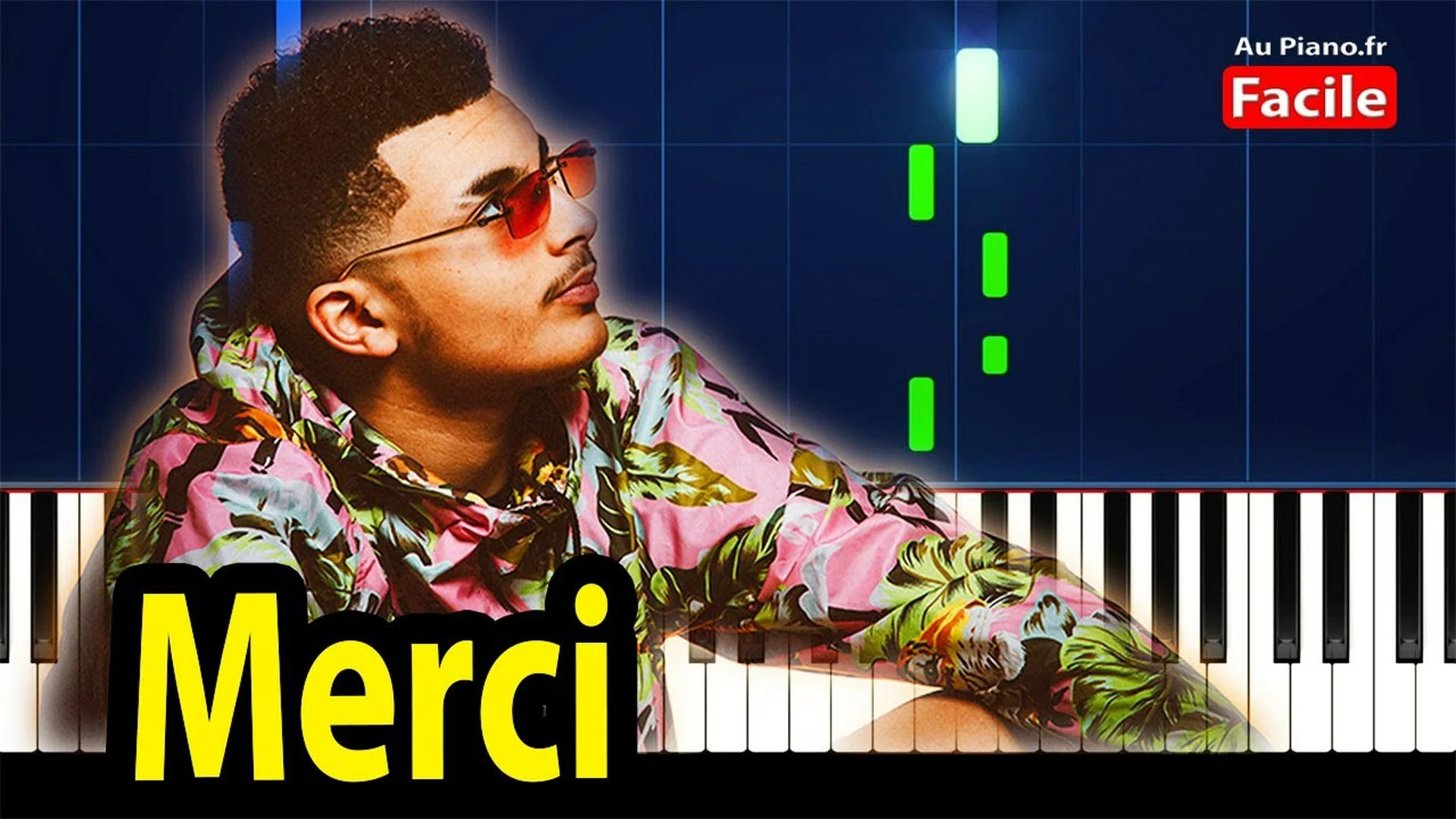 RK Merci – Piano Cover Instrumental Tutorial Paroles (AuPiano.fr)