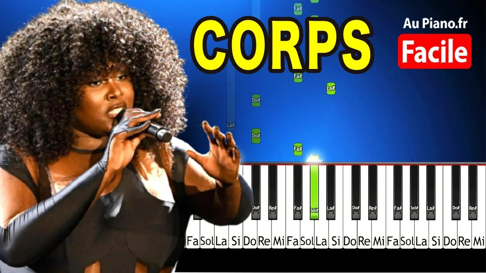 Yseult Corps Piano Cover Tuto FACILE Paroles Karaoké (Au Piano.fr)