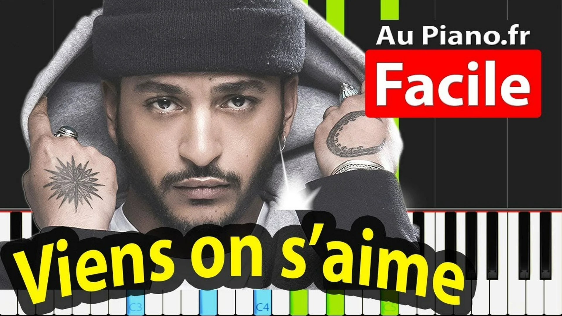 Slimane – Viens on s&rsquo;aime Tutorial Piano FACILE