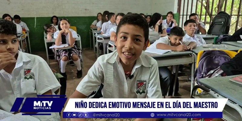 Niño dedica emotivo mensaje en el día del maestro
