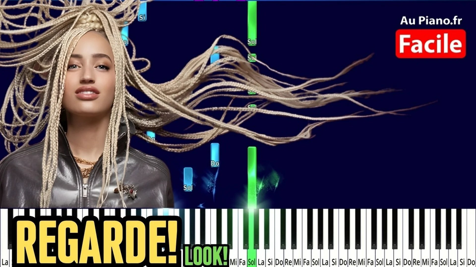 Monroe – Regarde! Look! Piano Tutorial Facile Avec Lyrics