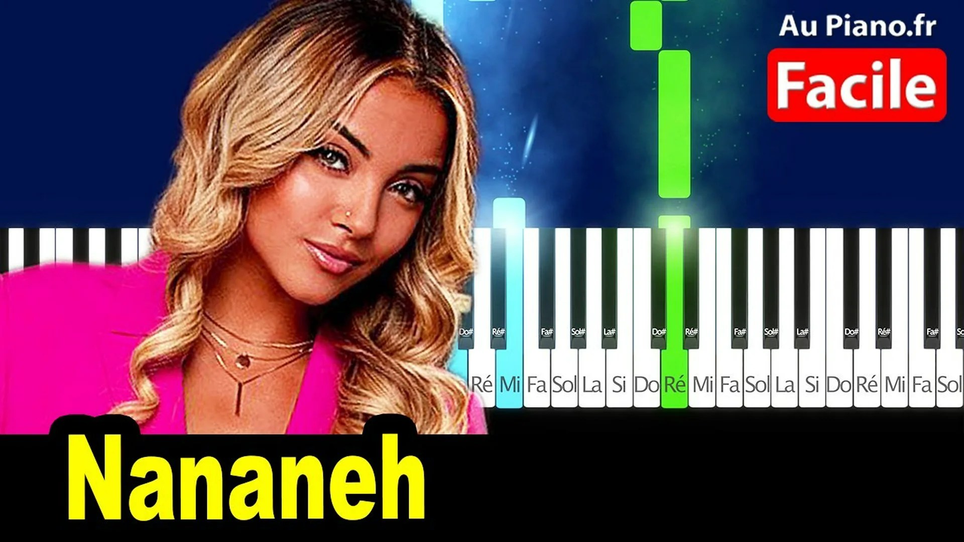 Wejdene Nananeh – Piano Facile Cover Tutorial Lyrics (AuPiano.Fr)
