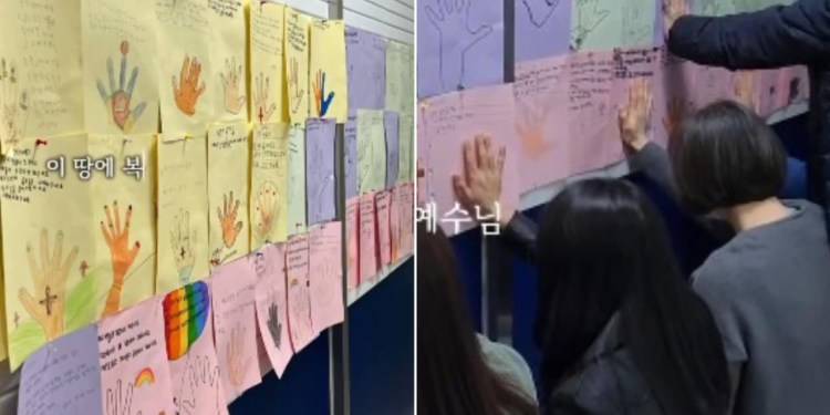 Escola faz mural de oração e alunos intercedem por pedidos de colegas: "Oram com fervor”