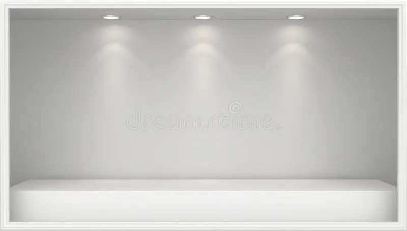 Looking so real just like one . Shop Window Display Empty Storefront With Light Showcase Mock Up 3d Rendering Stock Illustration Illustration Of Exhibit Equipment 119545232