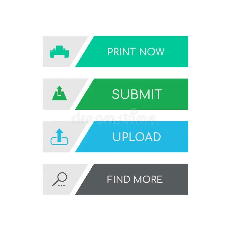 The 3 best colors for call to action buttons: Web And Ui Application Color Button Icon For Modern Website Stock Vector Illustration Of Navigation Learn 170407141