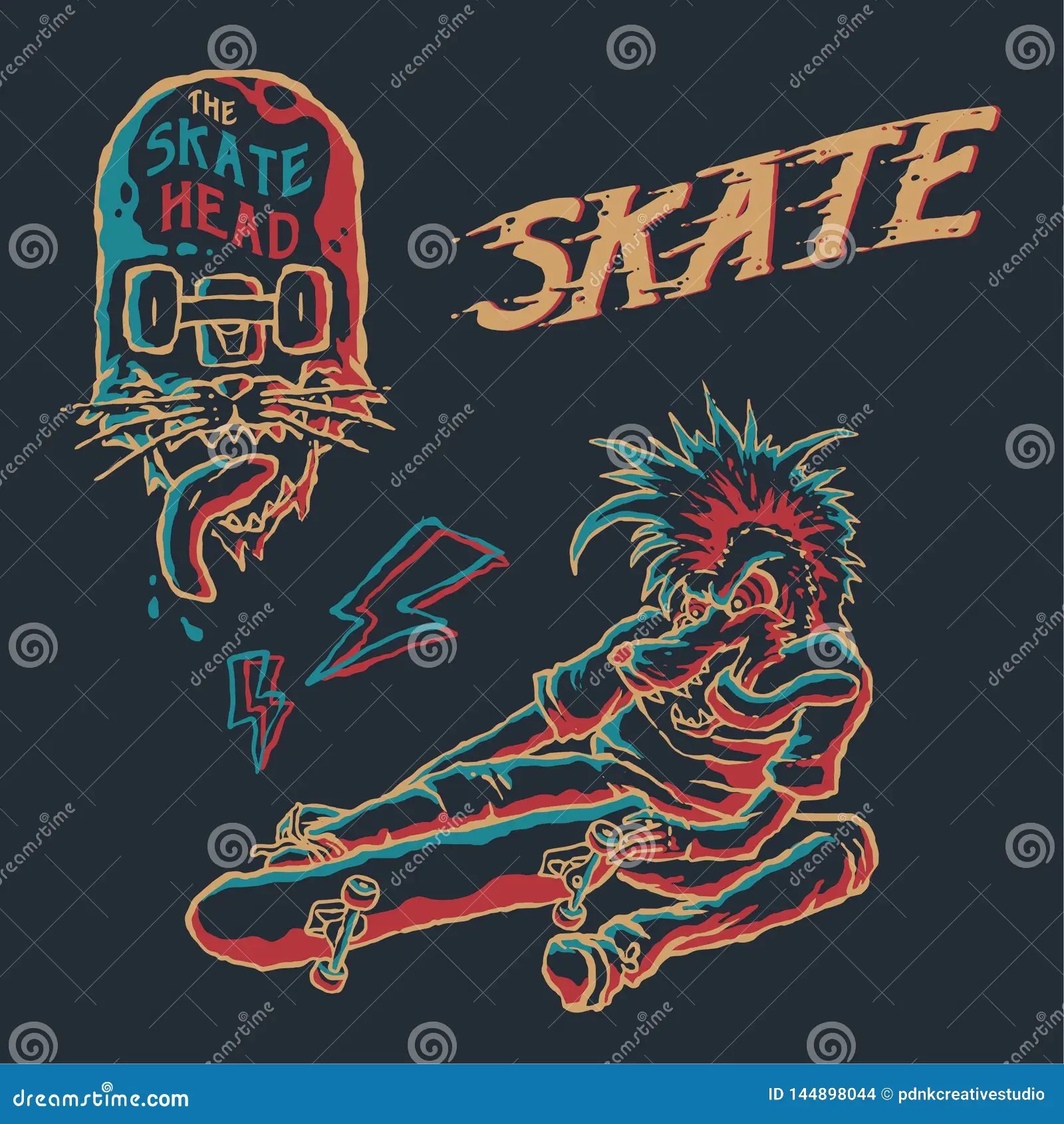 Punk Skate Element Vector Art Stock Vector - Illustration Of Paint, Design: 144898044 1689_x_1600_jpg