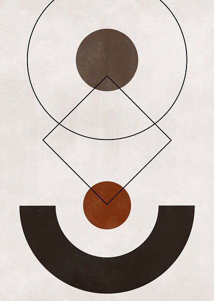 Minimal Art Abstract Geometrische Kunst Scandinavische Stijl Van Diana Van Tankeren Op Canvas Behang En Meer
