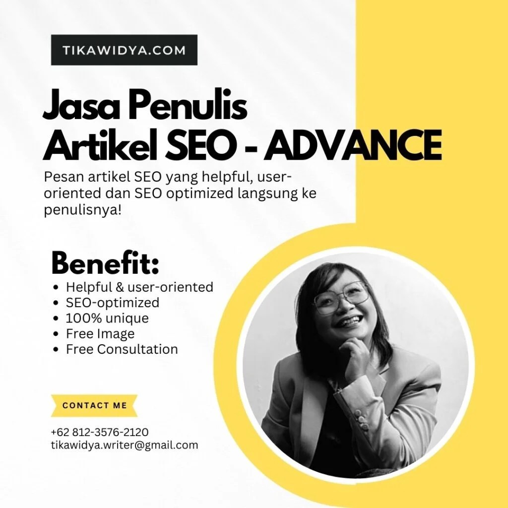 Jasa penulis artikel SEO Advance