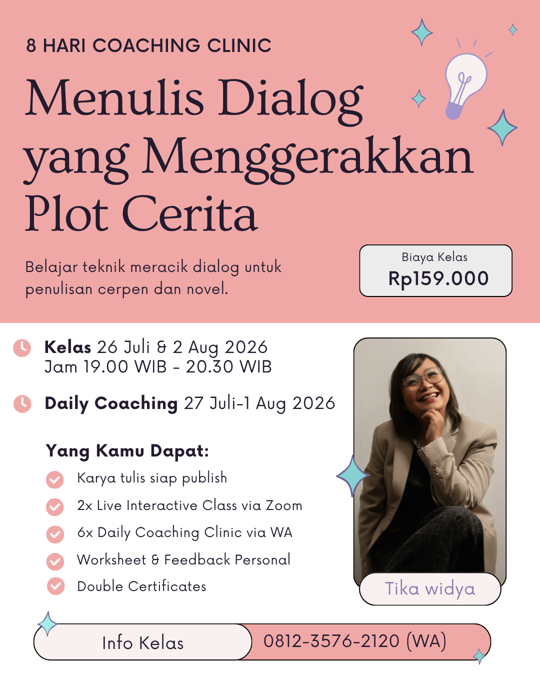 kelas menulis dialog untuk cerpen dan novel