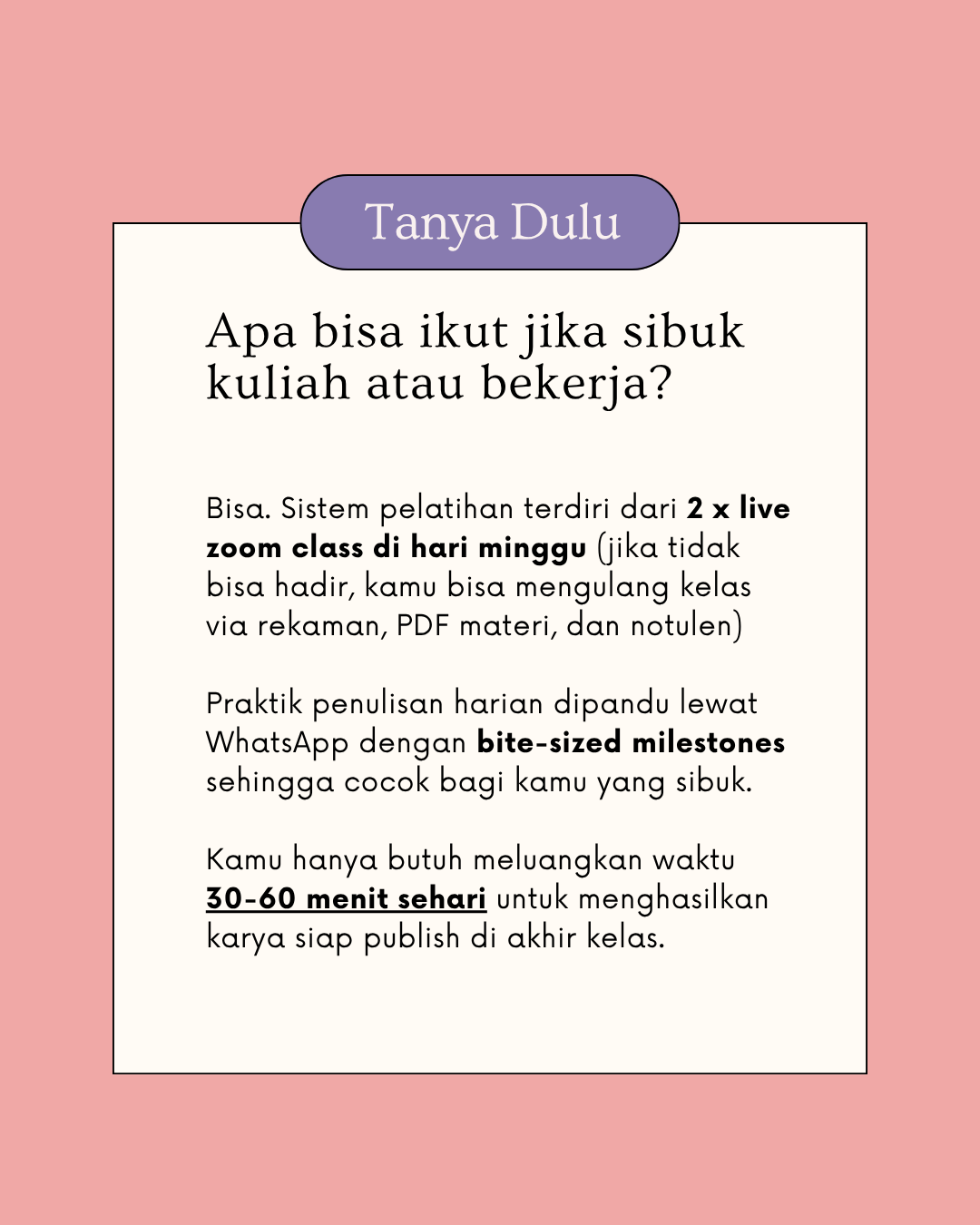 8 Hari Coaching Clinic: Kelas Menulis Dialog yang Menggerakkan Plot Cerita - Gambar 13