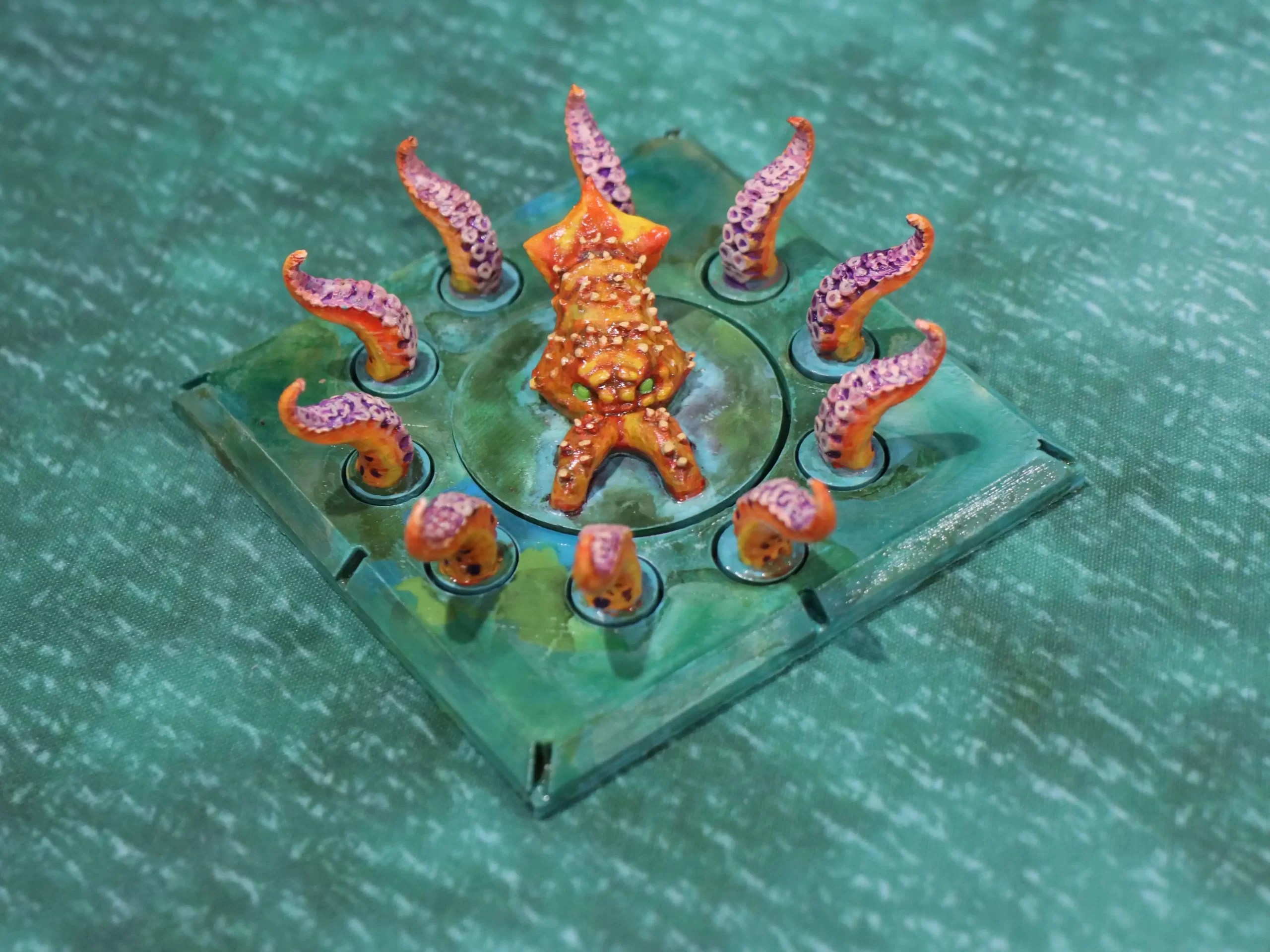 painted Kraken miniature top view