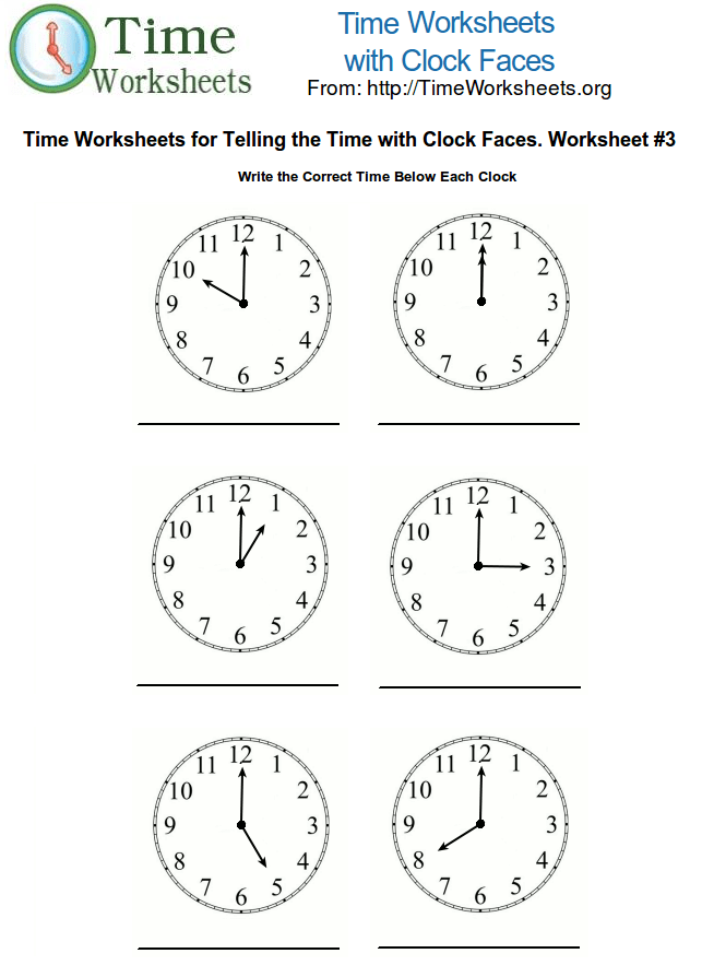 time math worksheets with clock faces 3 time worksheets org