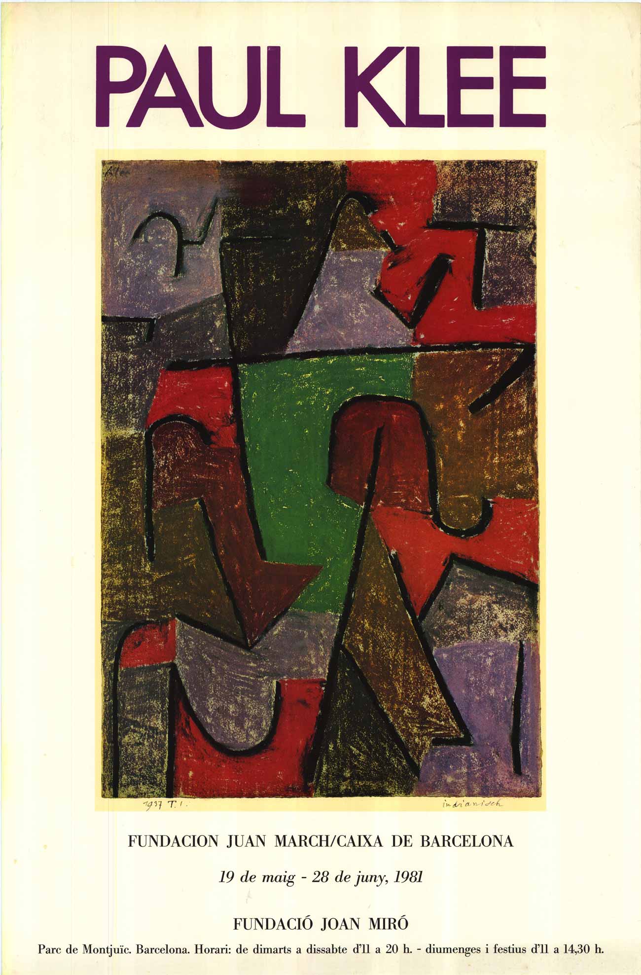 Paul Klee (1879-1940) - Poster for the Exhibition at Fundacion
