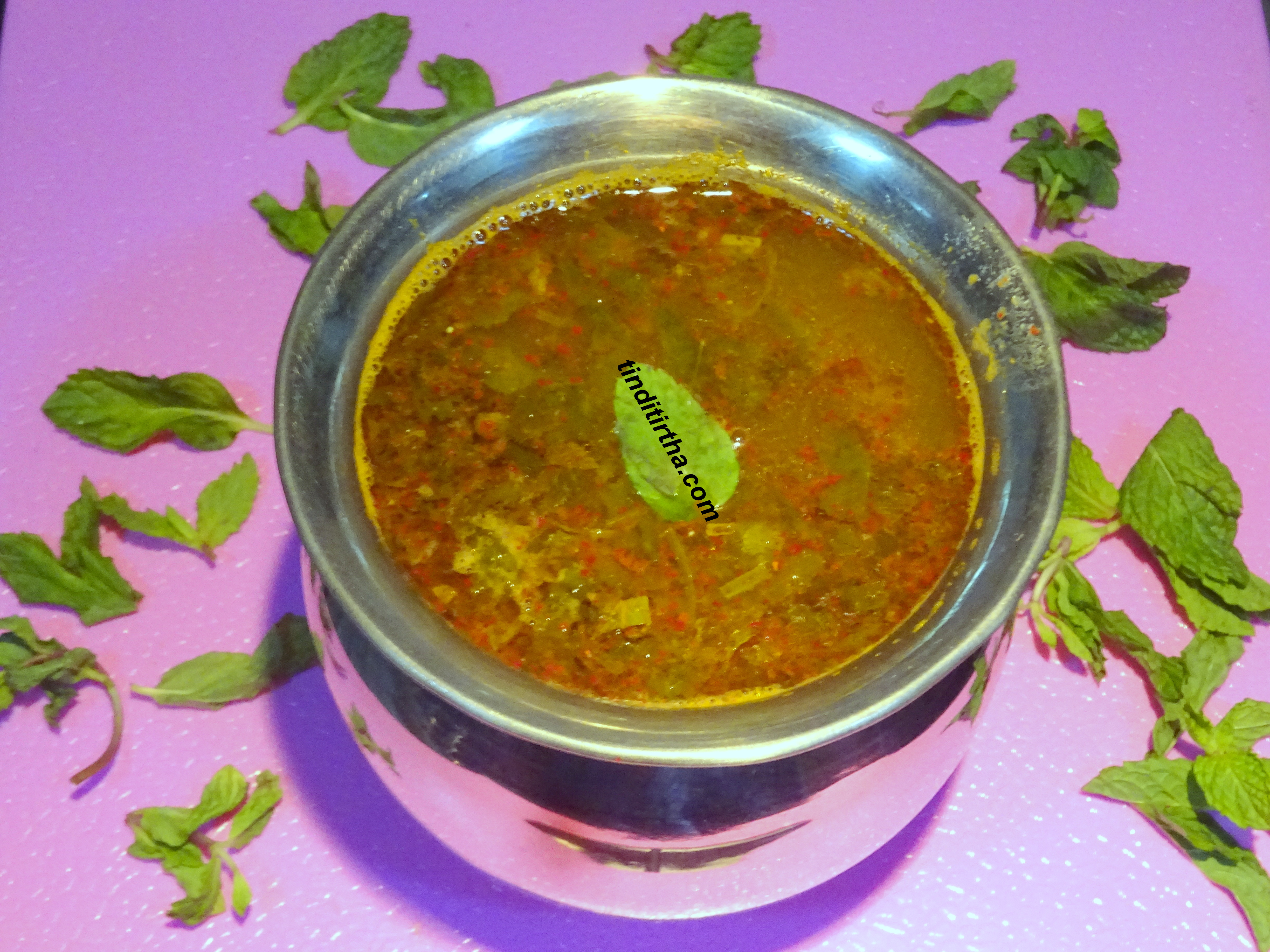 PUDINA SAARU / MINT RASAM TINDITIRTHA