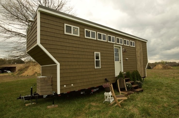 It rests on rocks which serve as stilts to protect from overflows from the nearby stream. 208 Sq. Ft. Tiny House on Wheels in Fredericksburg, VA