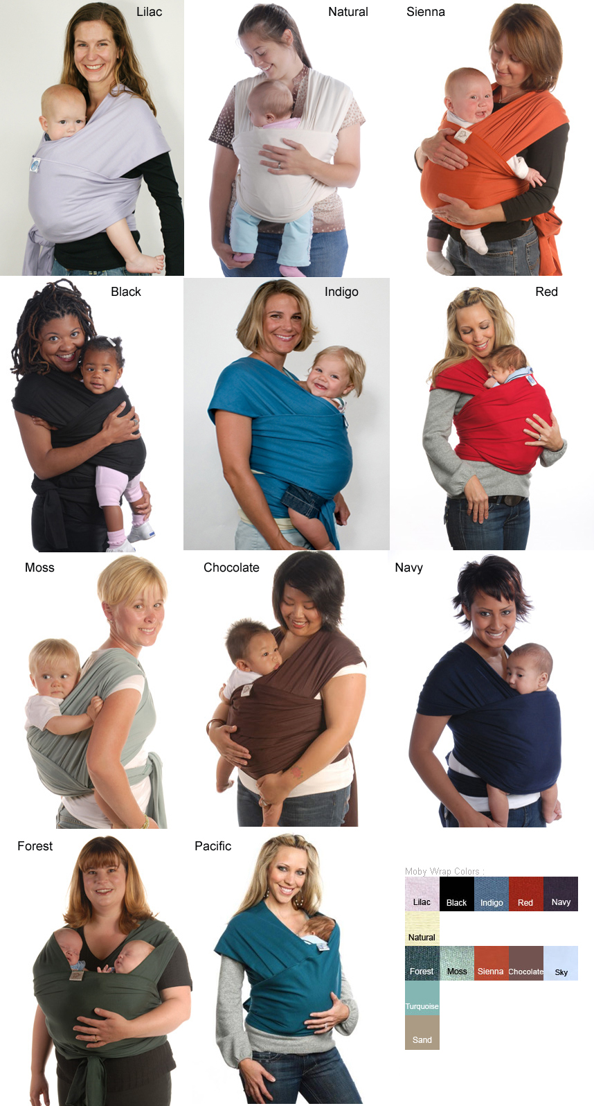 moby wrap outward facing