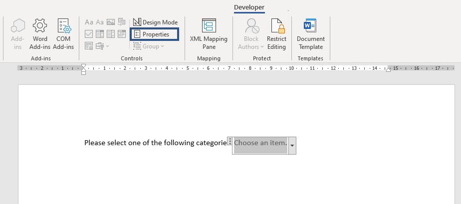In the opening word options dialog box, please (1) click . How To Create A Drop Down List In A Microsoft Word Document Tips4msword