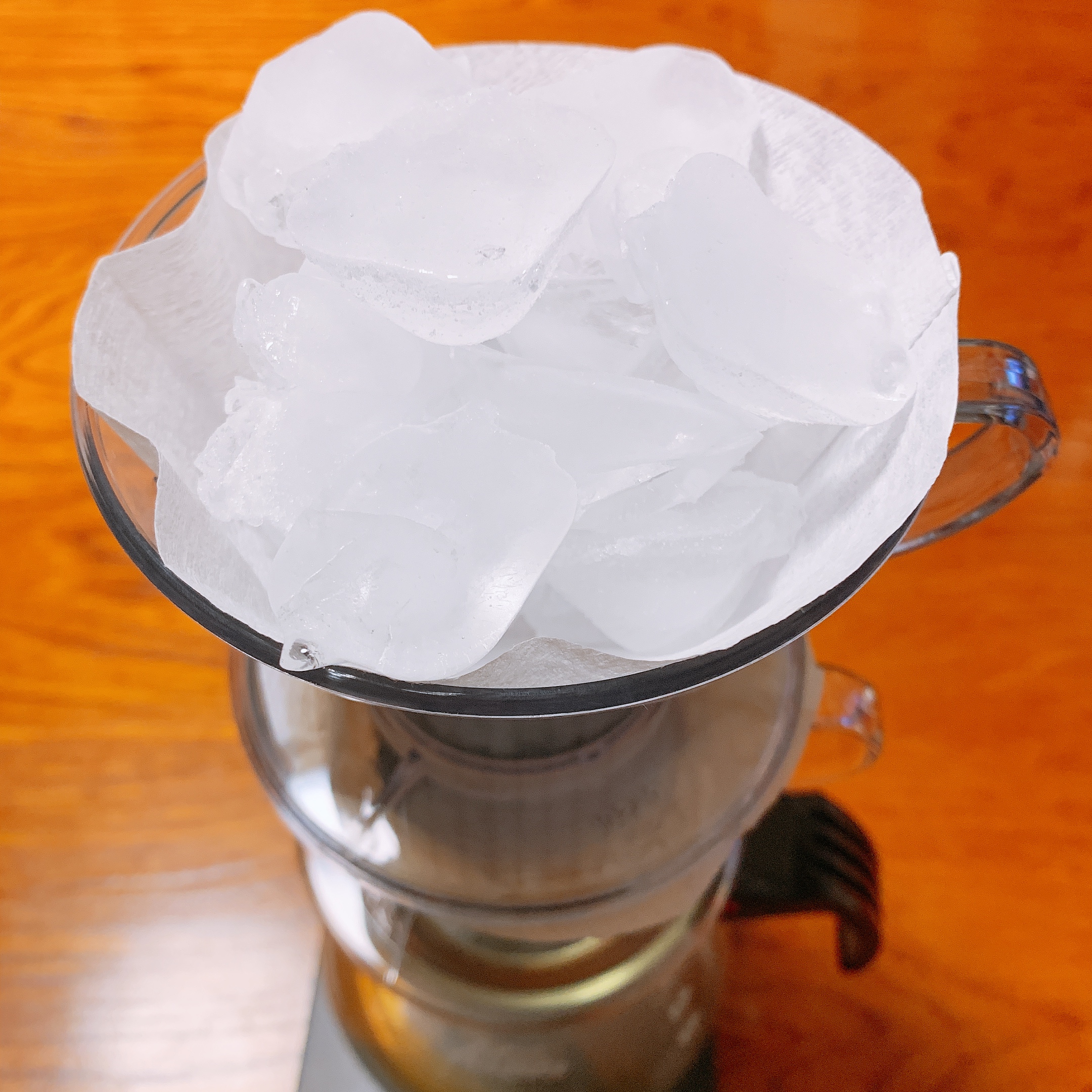 氷出しコーヒー　氷の量
