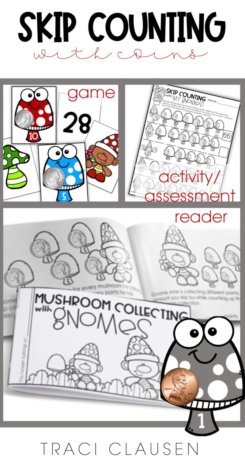 mushroom and coin, game cards assessment page and reader