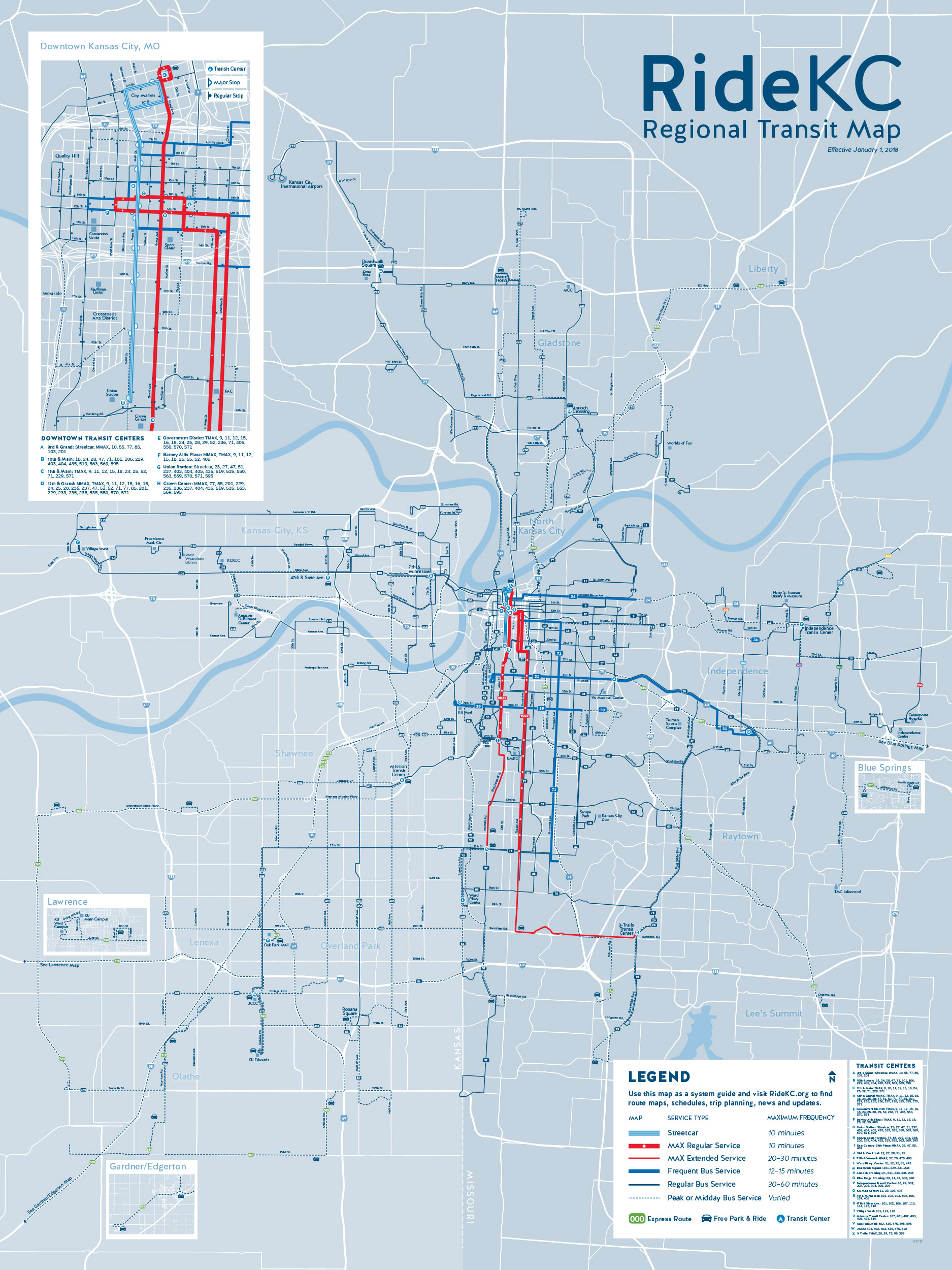 Transit Maps Submission Official Map RideKC System Map, Kansas City