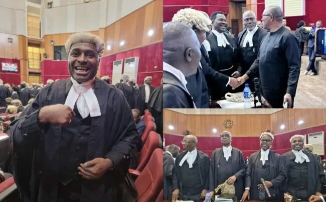 PHOTOS: Actor Kenneth Okonkwo, others represent Peter Obi at presidential tribunal PHOTOS: Actor Kenneth Okonkwo, others represent Peter Obi at presidential tribunal
