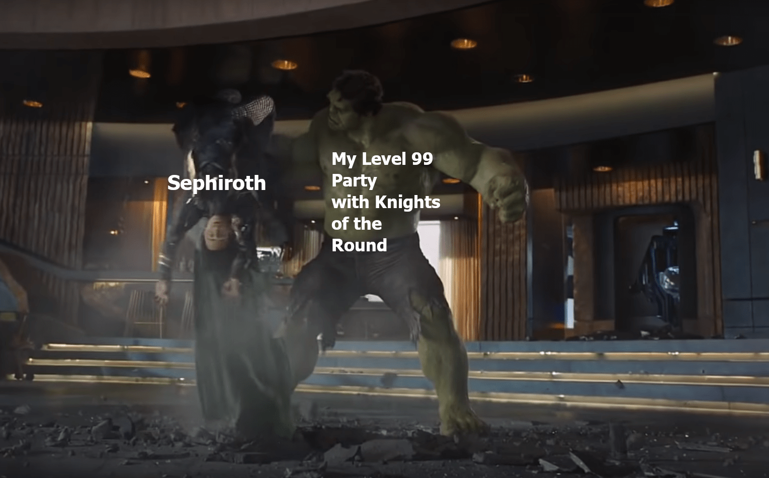 FF7 Hulk Loki Meme