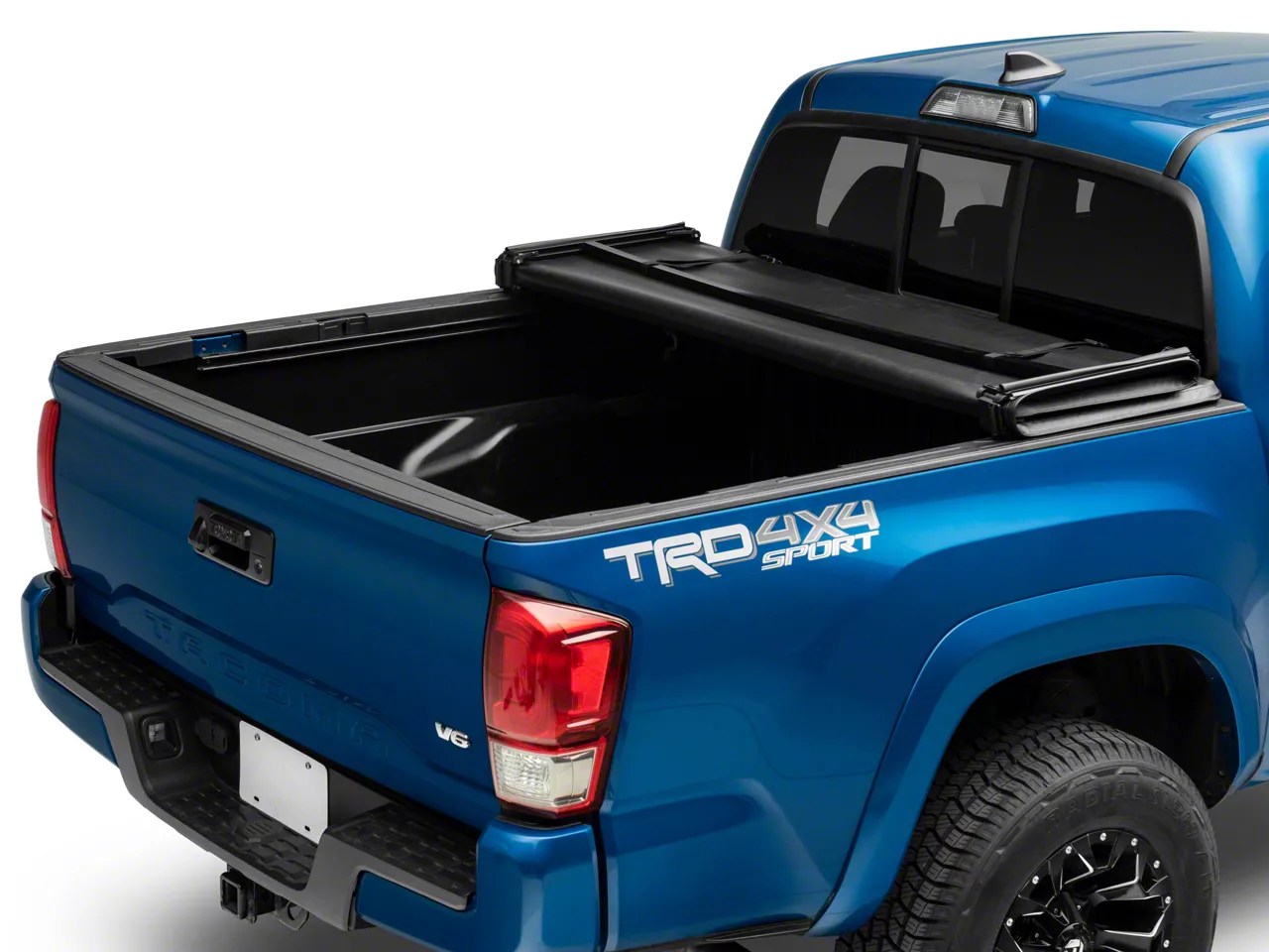 Toyota has introduced a long list of updates for the 2020 tacoma, including new grille designs for all trims except the trd pro. Rough Country Tacoma Soft Tri Fold Tonneau Cover Tt1872 16 21 Tacoma W 5 Foot Bed