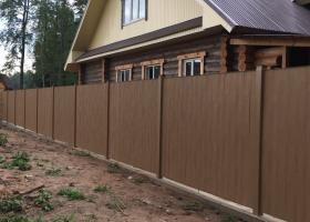 Монтаж забора из ДПК
