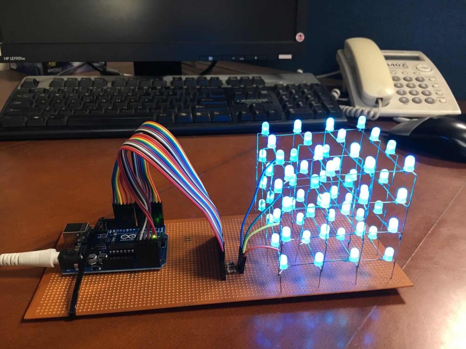 4 Led Cube Arduino Circuit Diagram - Circuit Diagram
