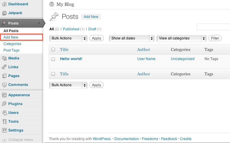 Decide if your current content needs editing or if you need to add new content. Wordpress Creating Editing Removing Posts