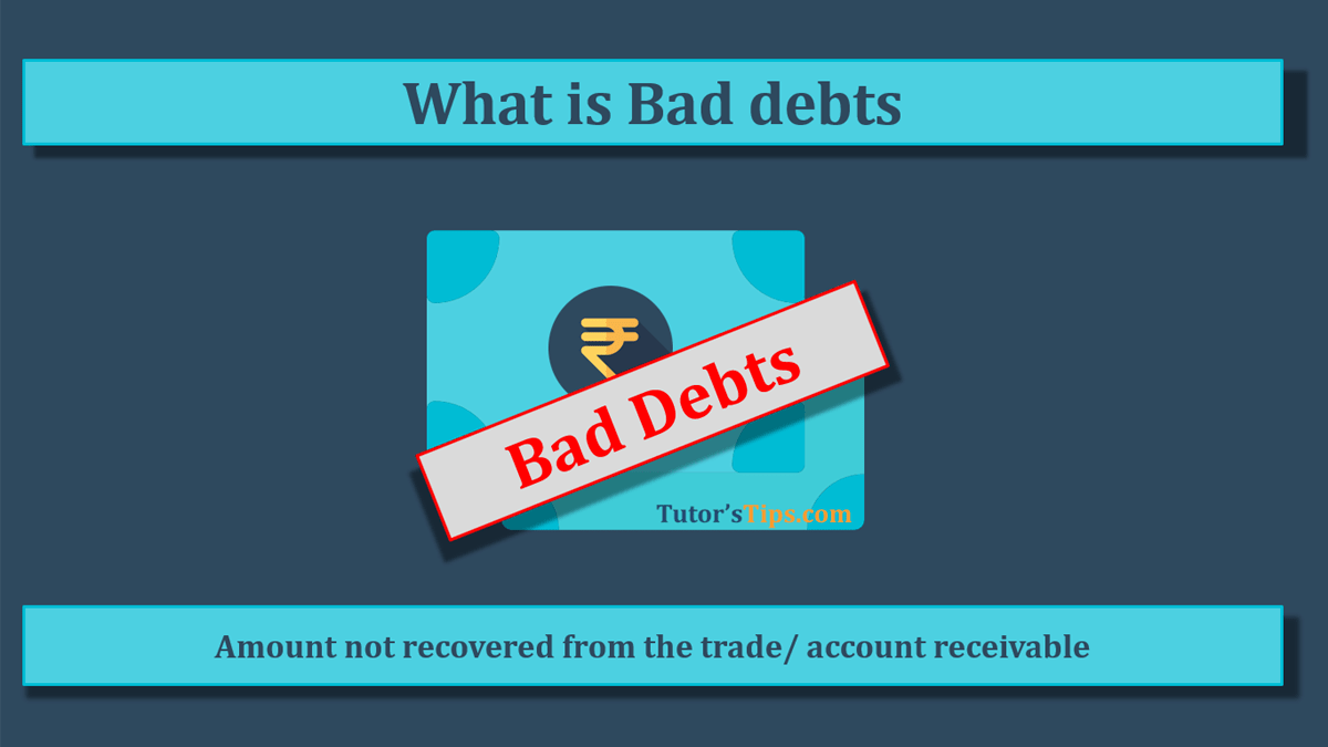 What Is Bad Debt Example Journal Entry Tutor S Tips