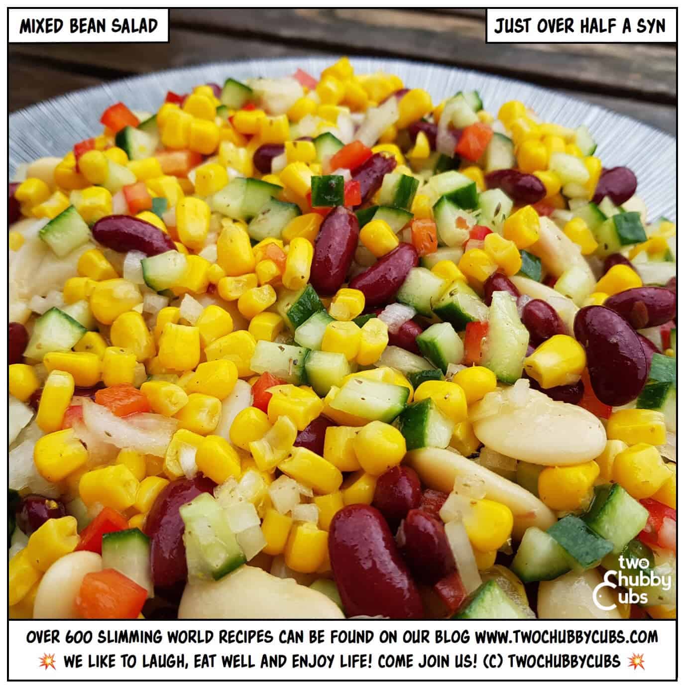 mixed bean salad perfect for taster night! twochubbycubs