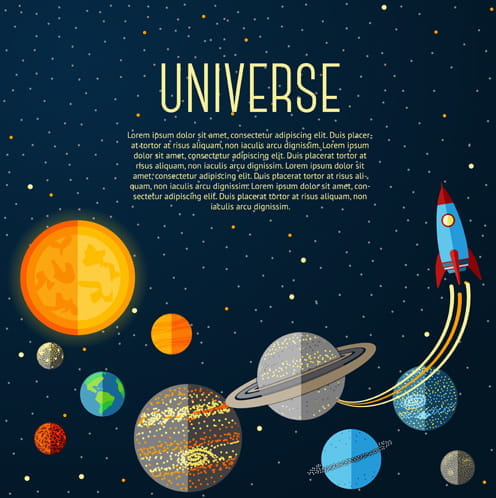 Space background and stars with red nebula vector illustration. Outer Space Cartoon Background Vector Eps Uidownload