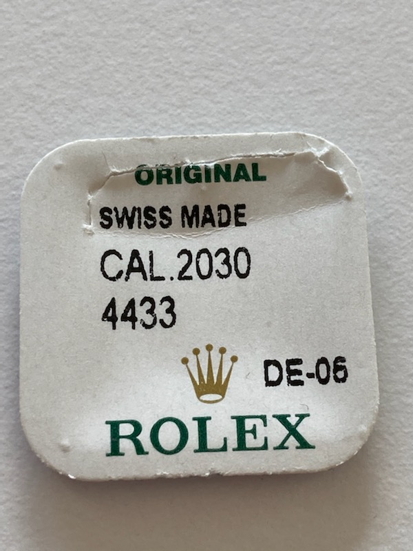 Rolex Cal 2030 4433 Balance Staff Uhrmageren Com