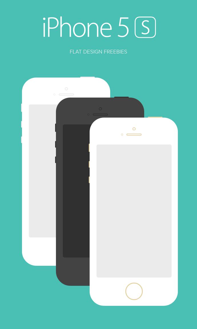 Free for commercial use high quality images Iphone 5s Flat Design Psd